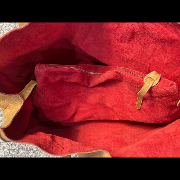 Laura Di Maggio Leather Tote / Shopper Cognac Brown Milan Made in Italy - Picture 7 of 10